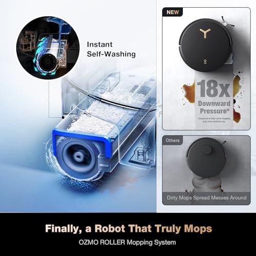 Robot Vacuum and Mop, 18,500Pa Suction, 18mm Auto-Lift V995