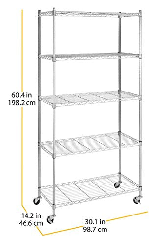 3 Tier Chrome Rolling Utility Cart W861825