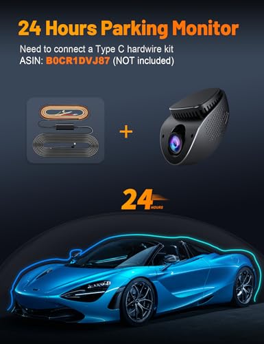 4K Dash Cam with Touch Screen, Built-in 5G WiFi, 64GB Card, Night Vision, Loop Recording Q7515