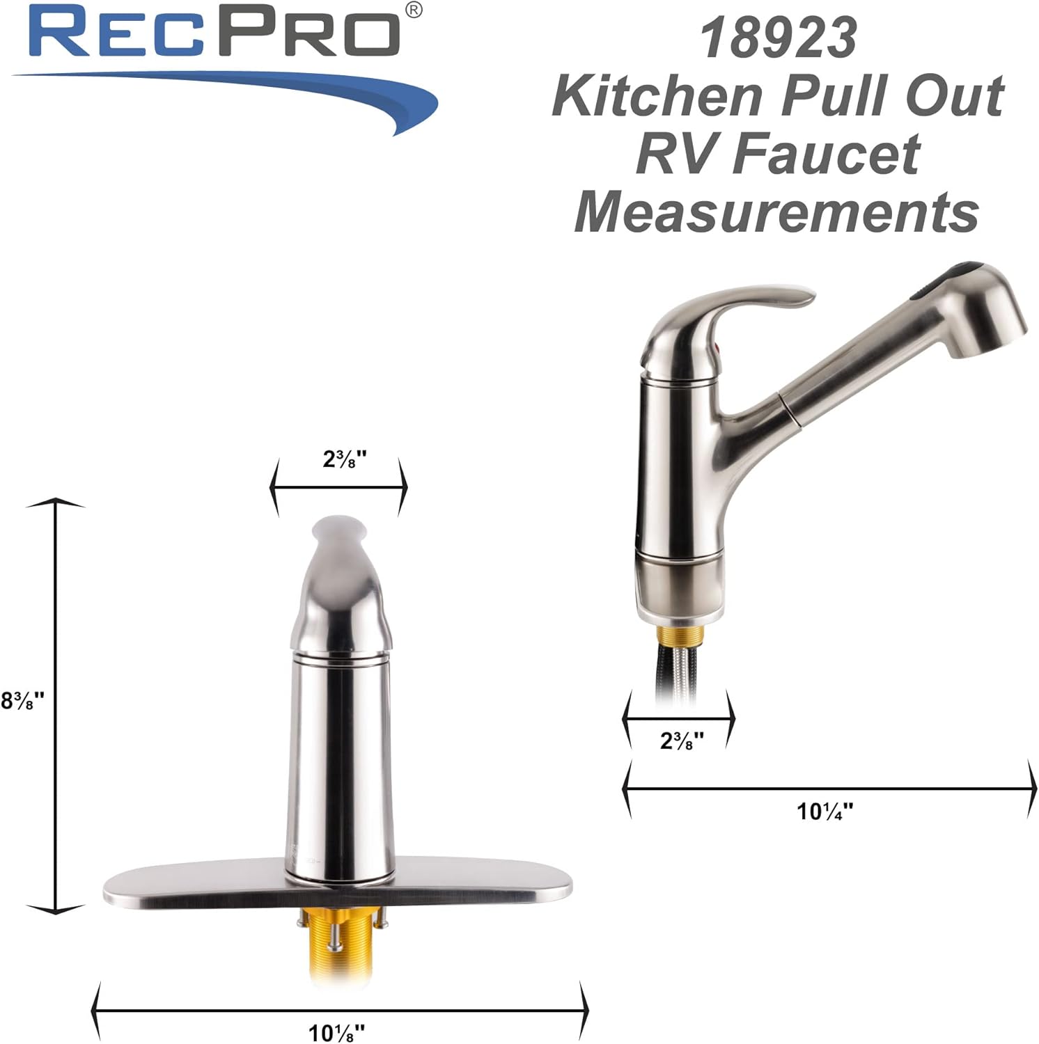 RV Kitchen Pull Out Faucet Brushed Nickel Y914