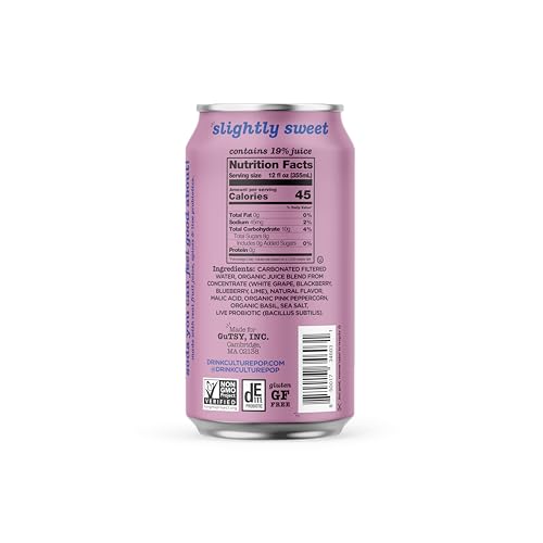 12 Pack 12 Fl Oz Sparkling Probiotic Soda T867