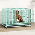 Heavy Duty Steel Dog Crate with Wheels and Removable Tray M90954