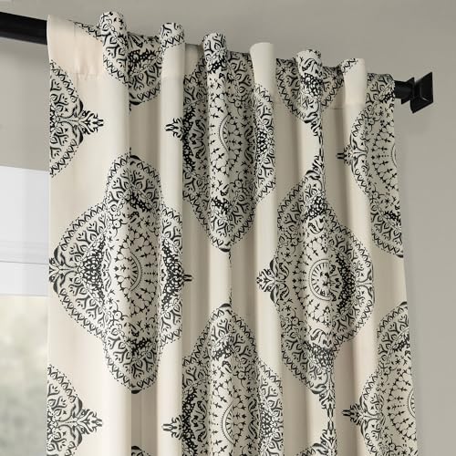 Printed Room Darkening Curtains 50 X 84 Henna Clover F73846