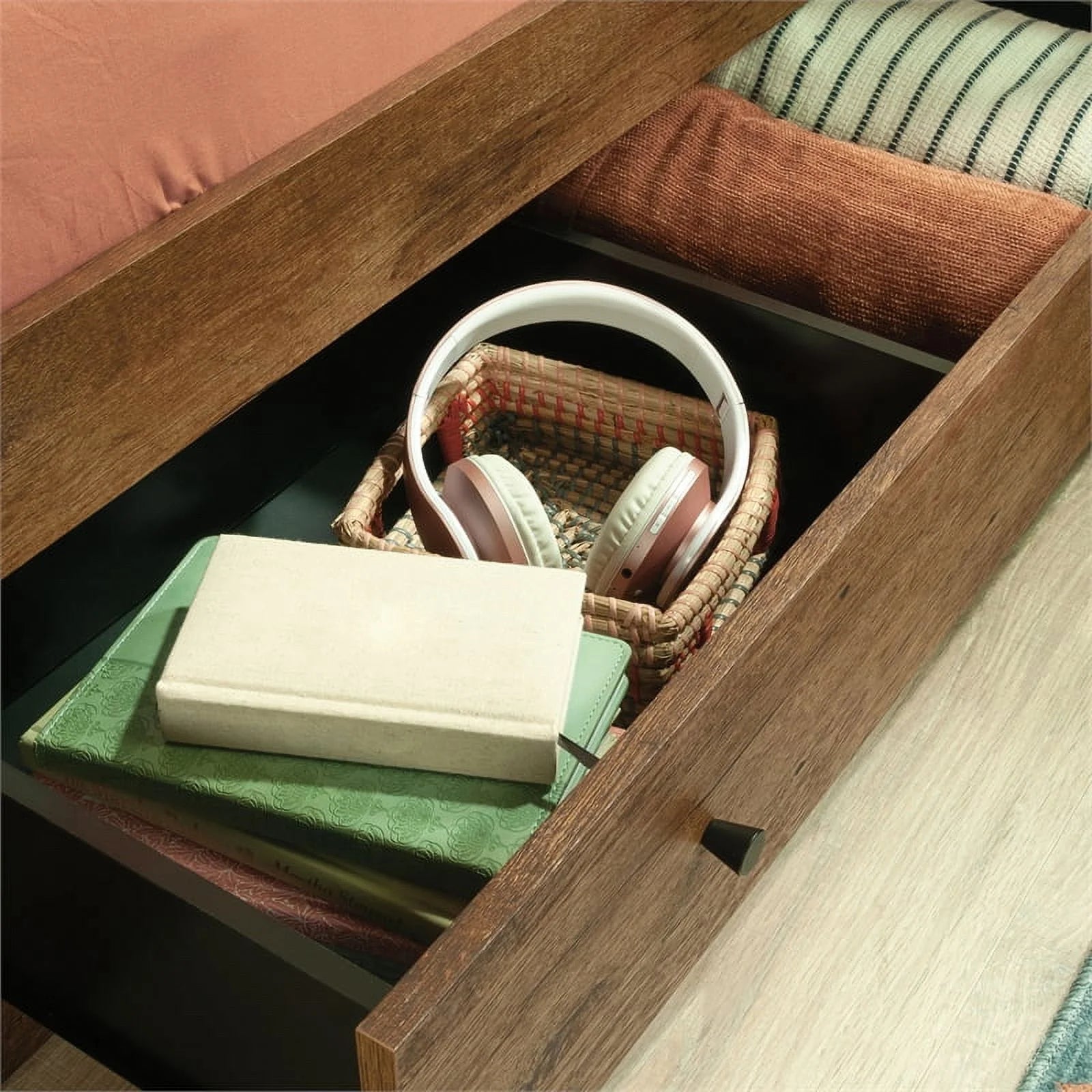 Vintage Oak Engineered Wood Bed F120