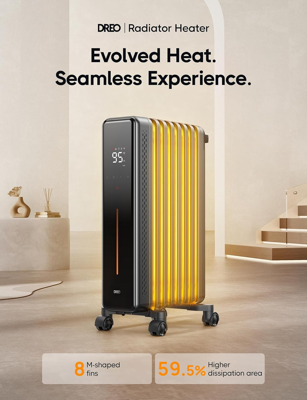 1500W Radiator Heater with Remote Control C781