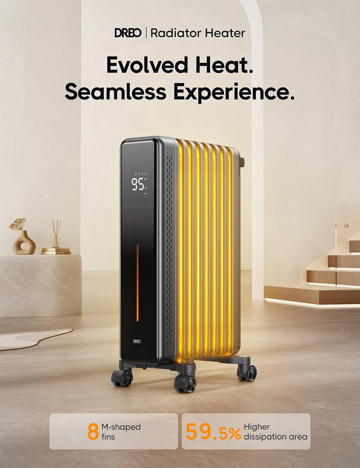 1500W Radiator Heater with Remote Control C781