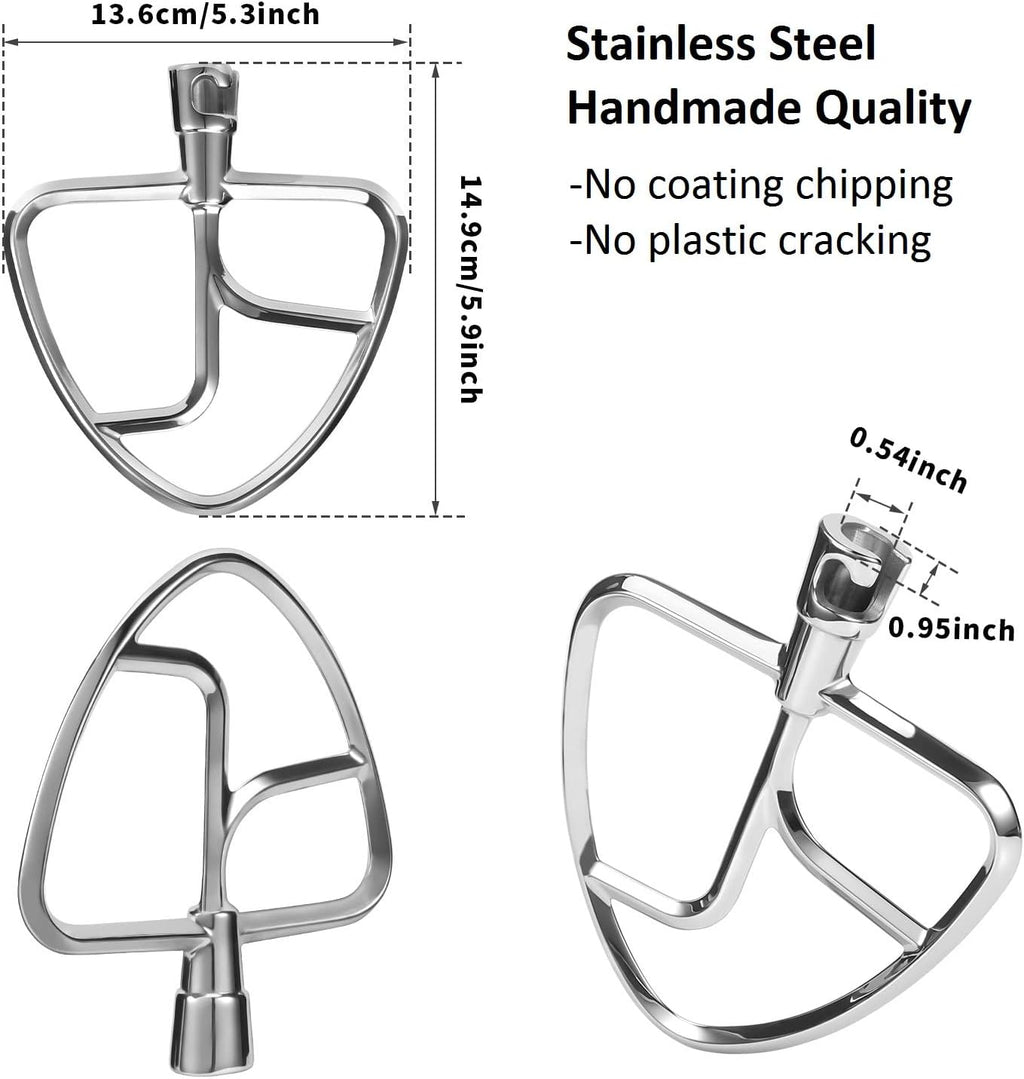 Stainless Steel Flat Beater for KitchenAid Tilt-head & 4.5-5 Qt Mixers N57831