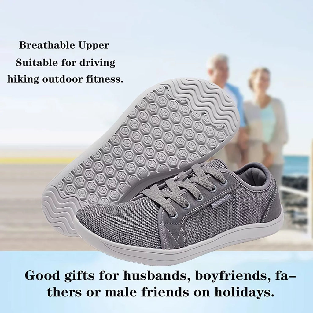 Light Gray Wide Toe Box Barefoot Shoes I415