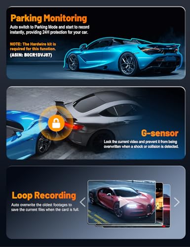 4K Dash Cam with Touch Screen, Built-in 5G WiFi, 64GB Card, Night Vision, Loop Recording Q7515