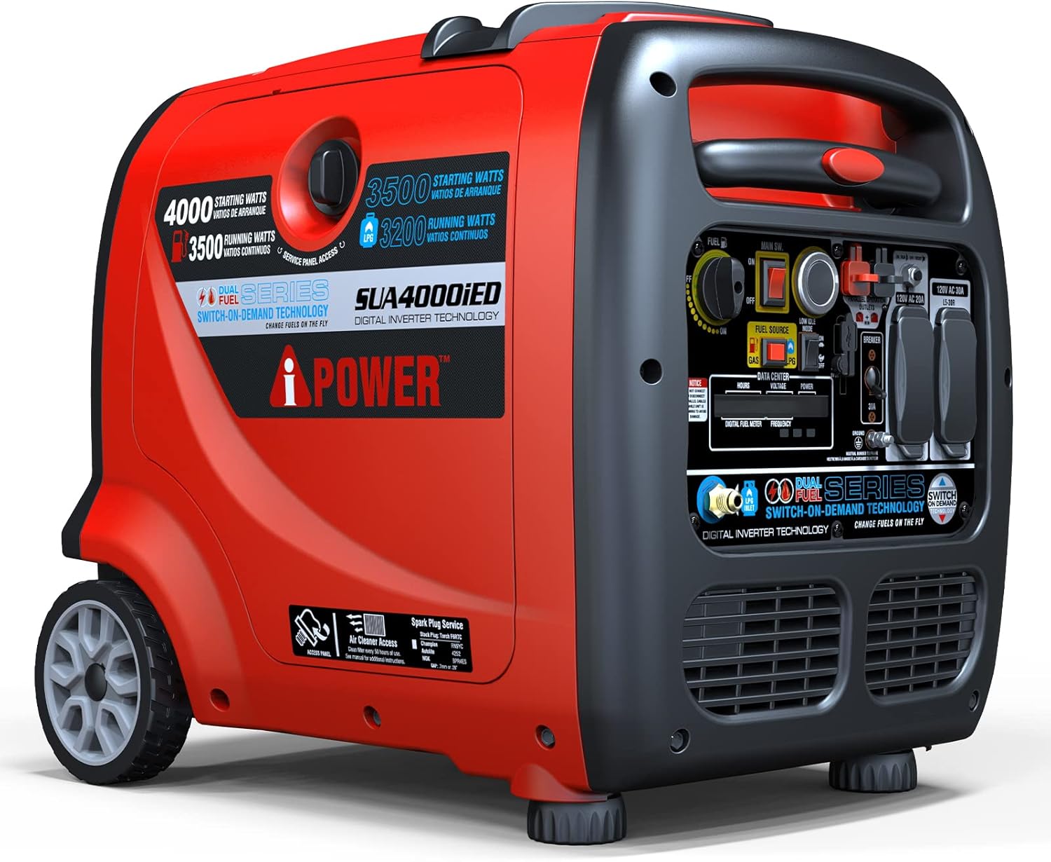 4000 Watt Portable Inverter Generator Gas & Propane Powered Z735174