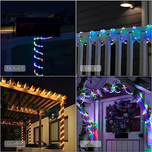 66ft 200leds Solar Powered White Rope Lights I6633