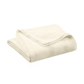 100% Cotton Twin Size Blanket (90 x 66 Inch, White) L1144