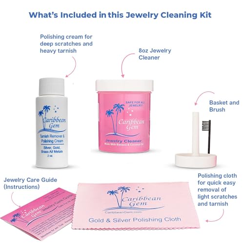 8oz Jewelry Cleaner Kit with Basket and Brush A903