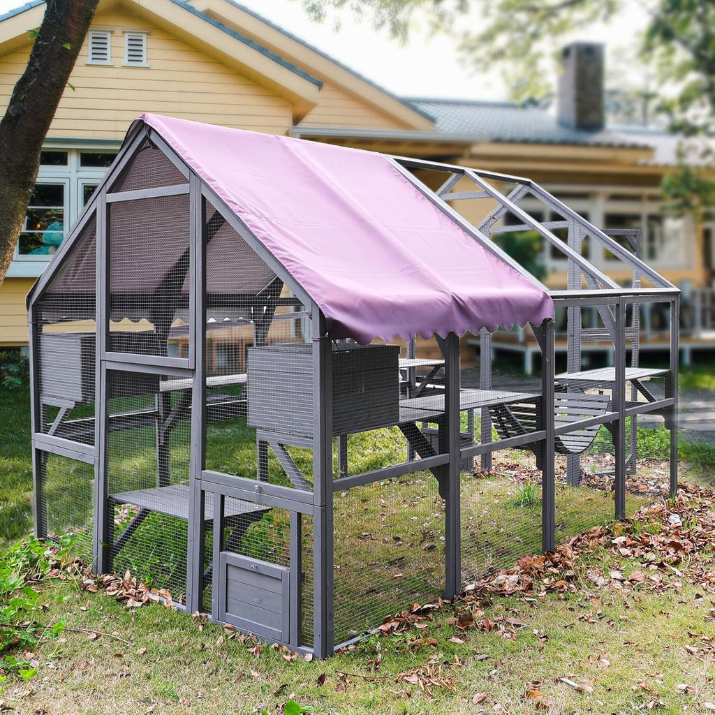 Large Catio Outdoor Cat Enclosure with Waterproof Roof E2999