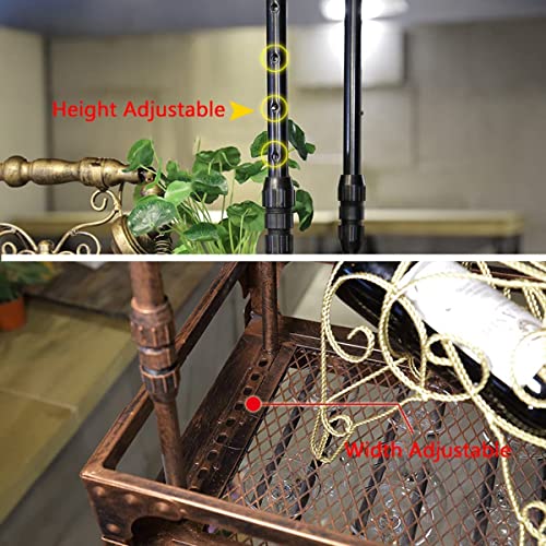 Bronze Metal Wall-Mounted Wine Glass Rack, 80x35cm B72469