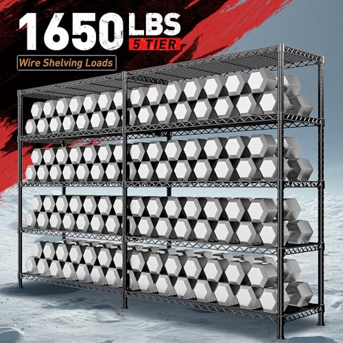 73''W 5-Tier Metal Wire Shelving Unit V102006