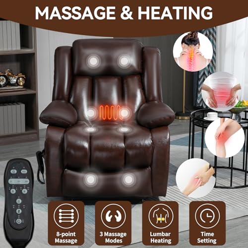 Black Leather Dual Motor Power Lift Recliner Chair L73368