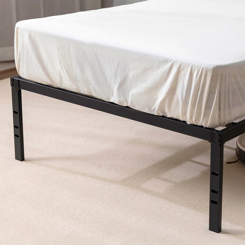 Twin XL Metal Platform Bed Frame with Storage Space Under Frame, Black X4389