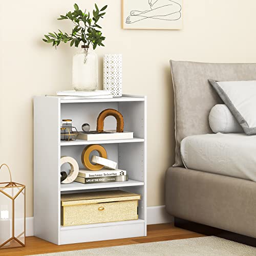Black 3 Shelf Bookcase with Adjustable Shelves Y947215