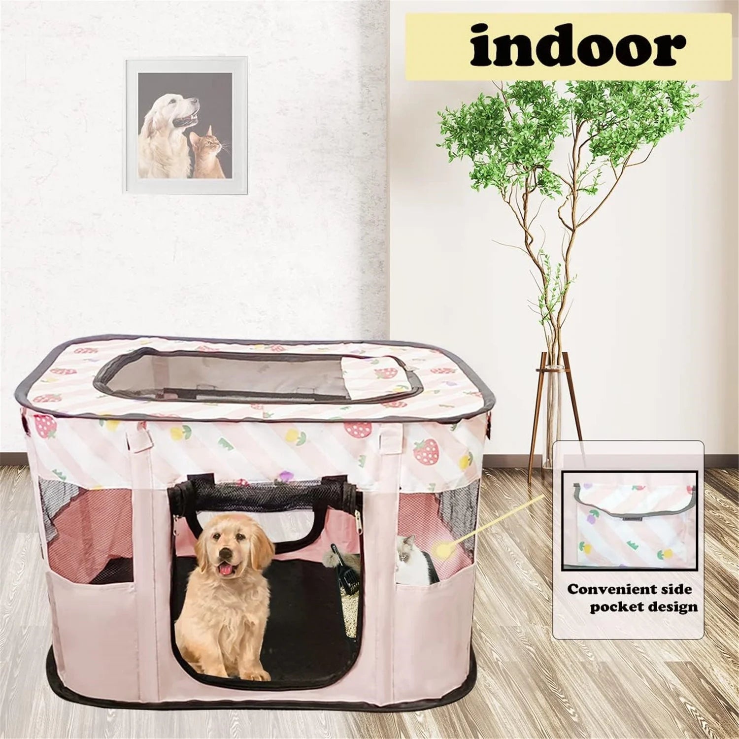 Cat Tent Outdoor Pet Enclosure Tent with Carry Bag D967728
