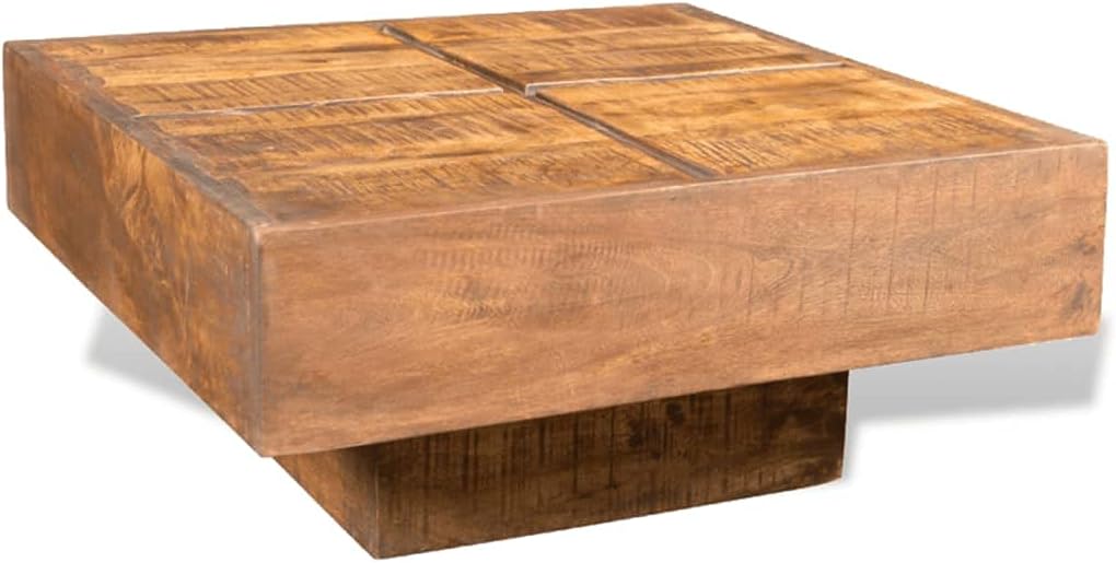 Brown Square Solid Mango Wood Coffee Table H65669