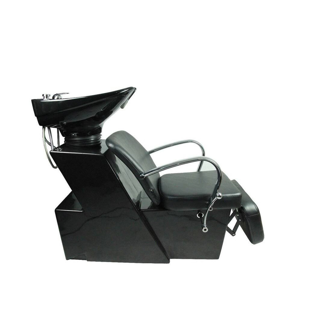 Black Ceramic Shampoo Bowl Sink Chair Y77255