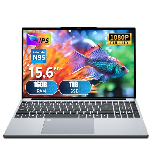 15.6 Inch Gaming Laptop, 16GB RAM 1TB SSD N95 Processor FHD IPS 1920 x 1080 T894122
