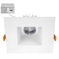 6" Ultra-Thin Recessed LED Downlight Canless IC Rated 1200 Lumens 5 Color Temperature Select Dimmable Square Black Trim 90 CRI A614