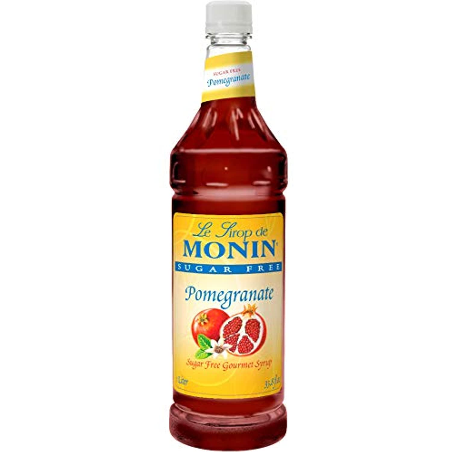 Monin Sugar Free Pomegranate Syrup, 33.8-Ounce Plastic Bottle S4605