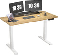 Electric Standing Desk 48 x 24 Inch Adjustable Height Desk with 4 Memory Presets (Maple) K2097