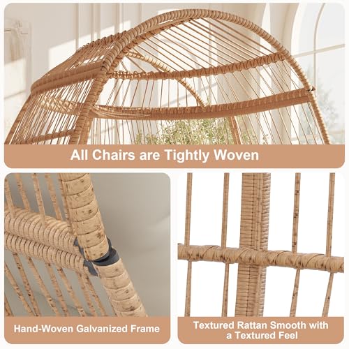 Oversized Wicker Egg Chair with 5 Cushions L157099