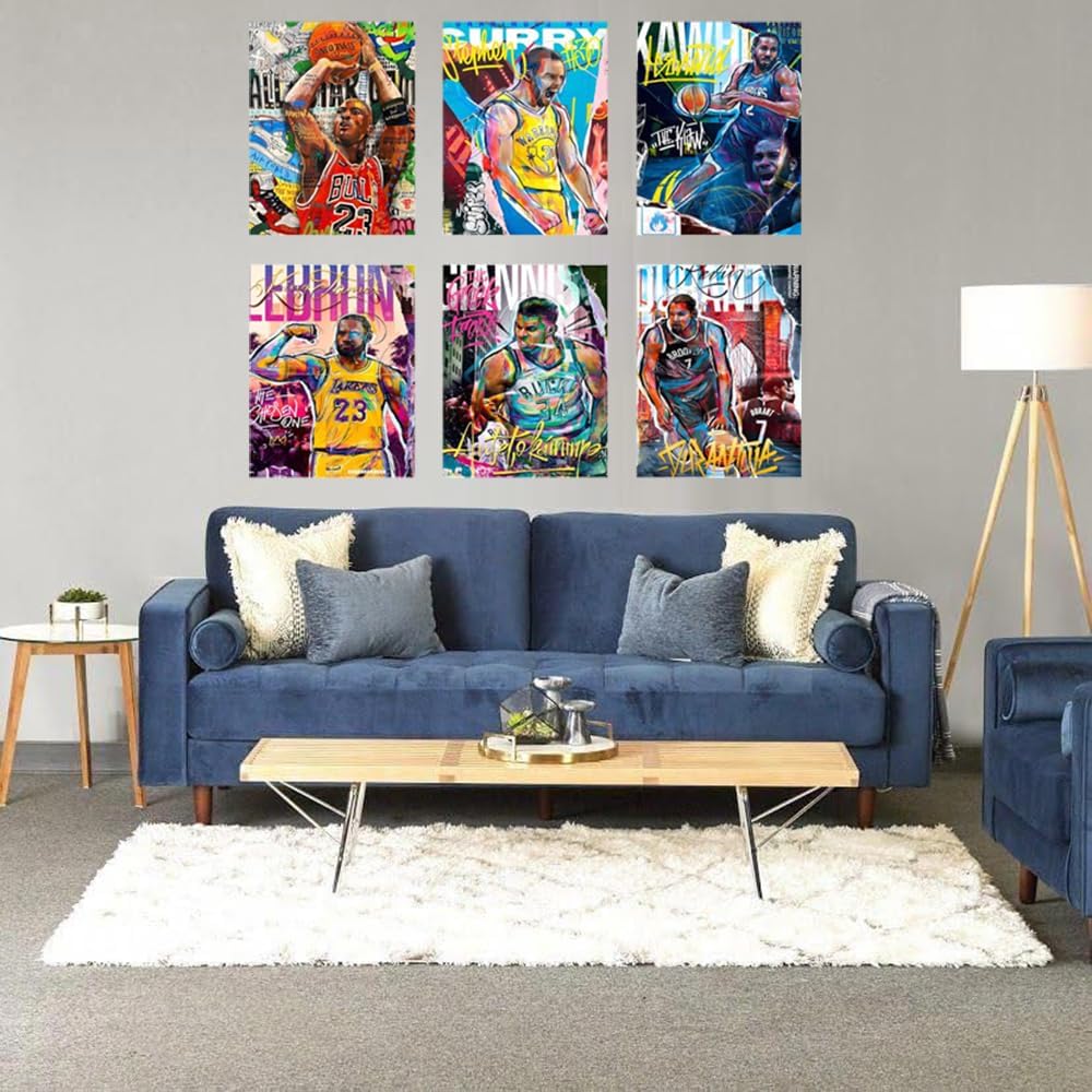 Set of 9 Unframed 8"x10" Basketball Sports Poster D9358