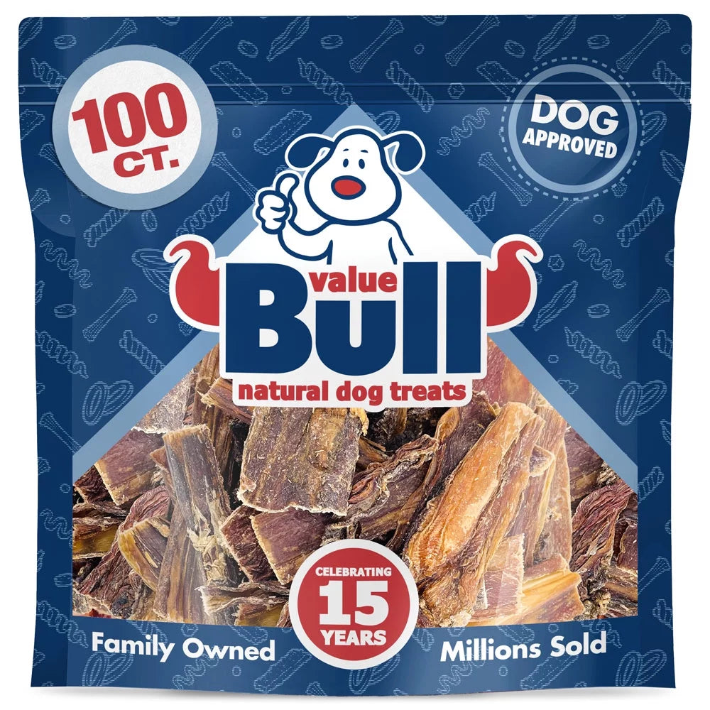 Beef Jerky Gullet Strips for Dogs, 100 Count B1707