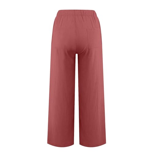 Women's Drawstring Casual Wide Leg Sweatpants with Pockets H871
