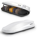 White 21 Cubic Feet Rooftop Cargo Box Carrier with Dual Side Opening Z981