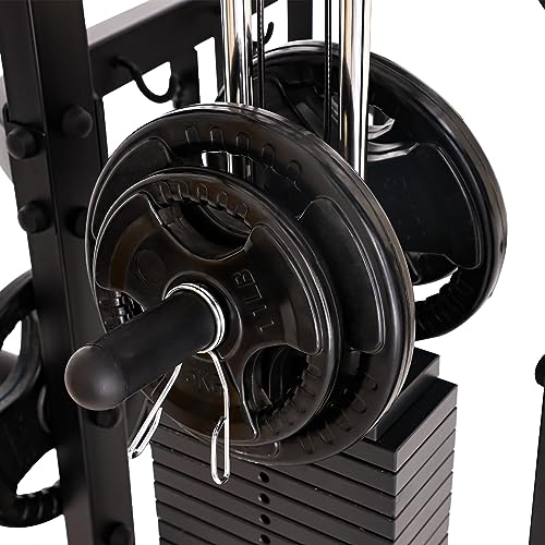 Smith Machine with Lever Arms Pulley Ratio 2:1 Squat Rack Pull Up Bar C56123