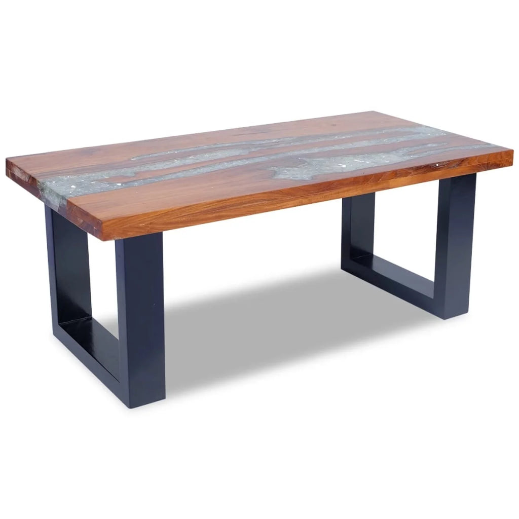 Handmade Teak Resin Coffee Table Q37231