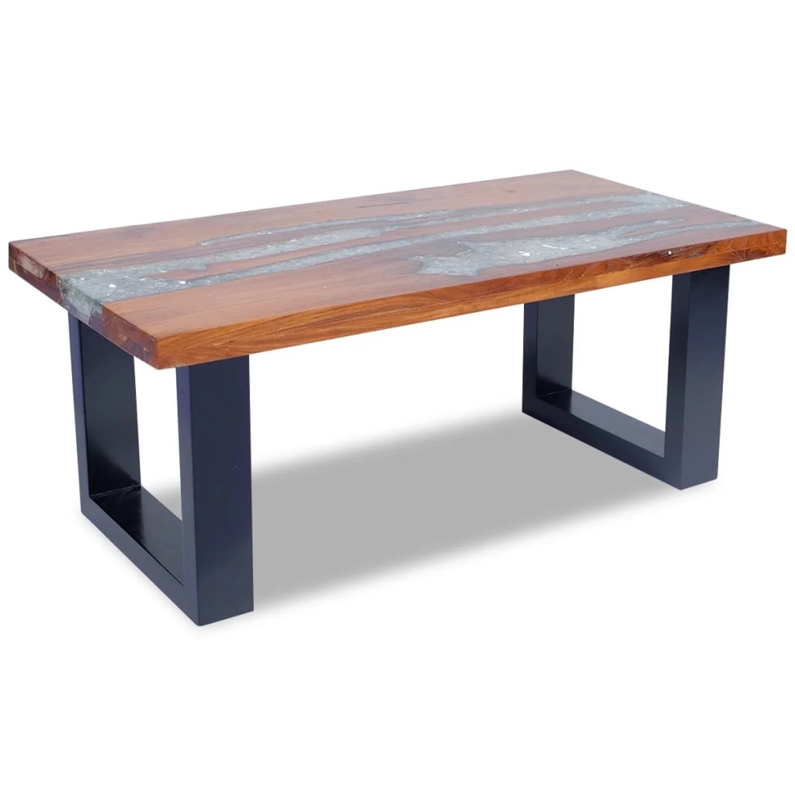 Handmade Teak Resin Coffee Table Q37231