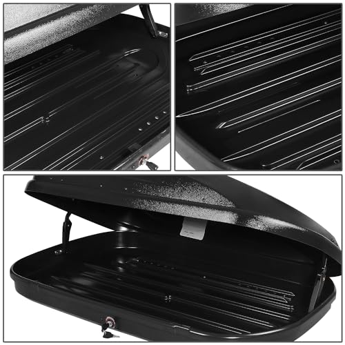 12.7 cu. ft. Black Hard Shell Rooftop Cargo Carrier 55 x 34.5 x 14 Inches 110 LBS T52372