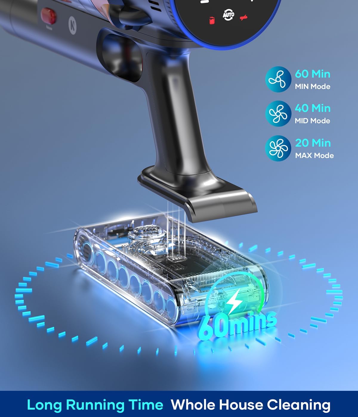 Cordless Stick Vacuum Cleaner with Touch Screen N614