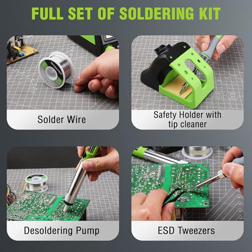 60W Digital Display Soldering Station with 5 Extra Iron Tips S97798