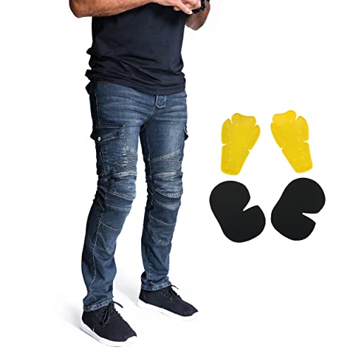 Protective Motorcycle Riding Pants with Removable CE Armor G584936