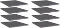 8 pcs High Gloss Gray Engineered Wood Shelf E668408