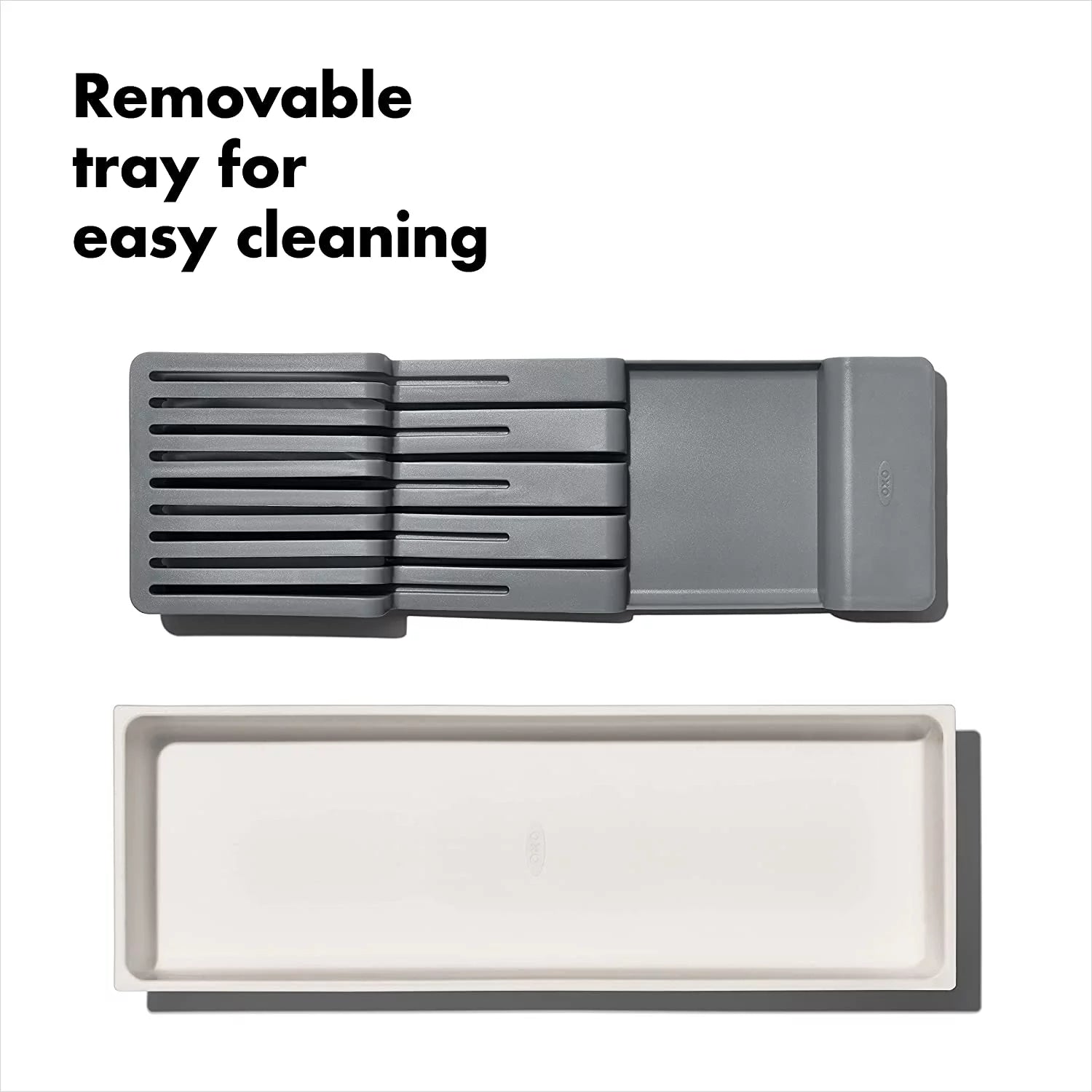 Compact Knife Drawer Organizer White B358