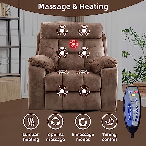 Camel Large Power Lift Recliner Chair with Massage and Heat B7749