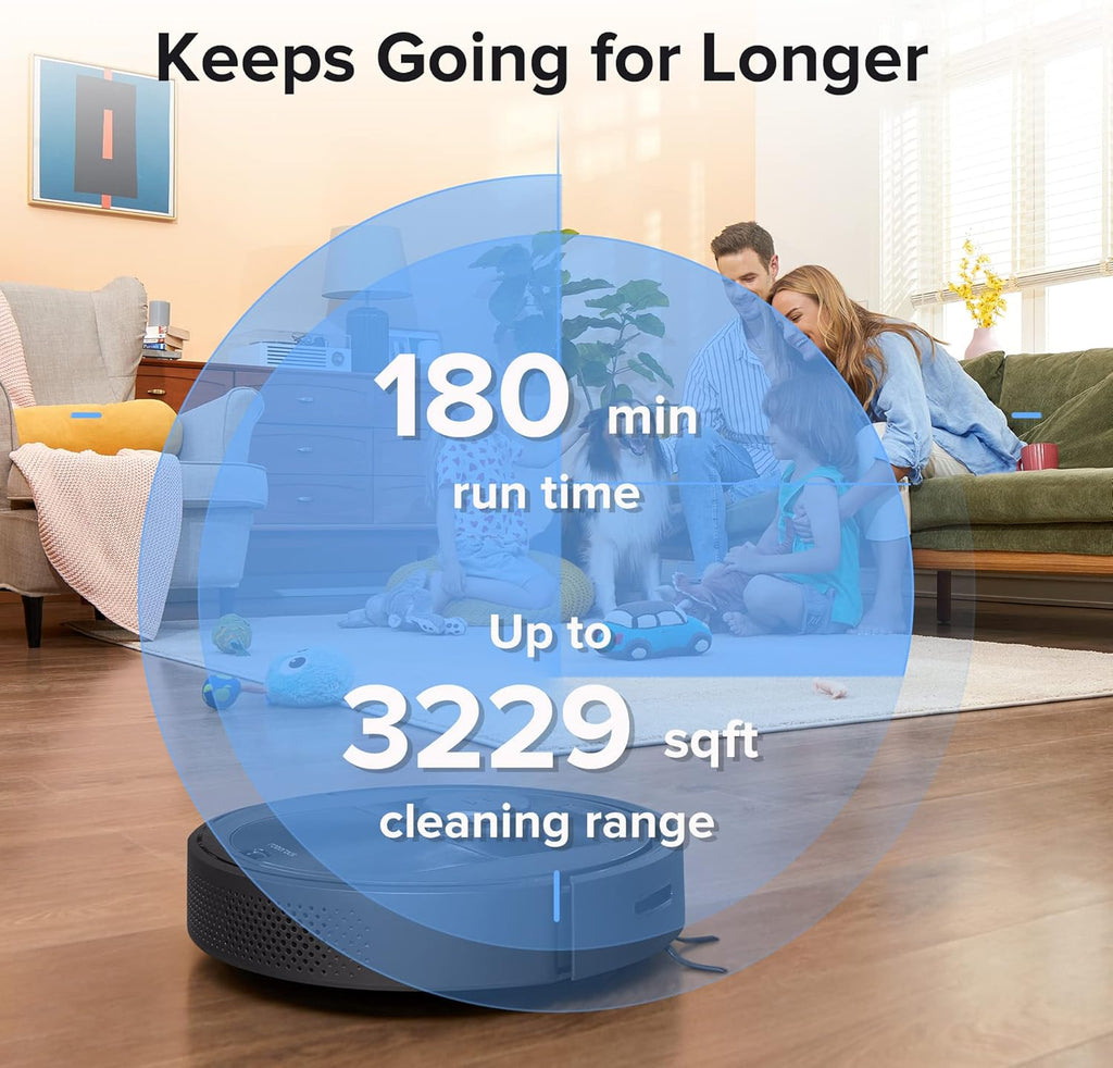 Robot Vacuum with Self-Empty Dock, 2700Pa Max Suction, 180mins Max Run-Time S85938