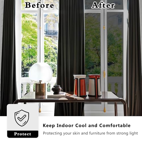 Black 23.62Inch X 13.1Feet Window Privacy Film N194044