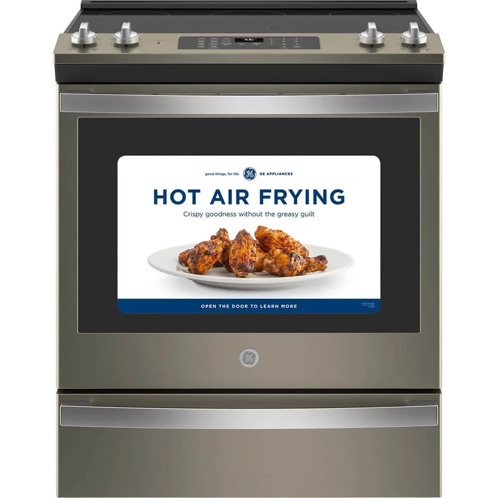 White Slide In Electric Range S604
