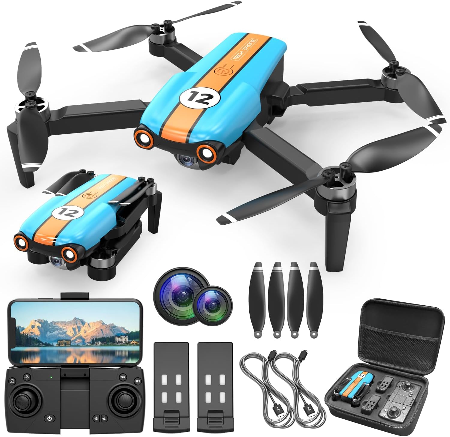 Drone with 4K Camera, Foldable, Less than 249g, 26 Mins Flight Time, Brushless Motor, Altitude Hold, 2 Batteries W801881