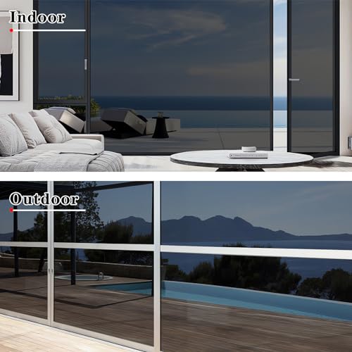 Black 23.62Inch X 13.1Feet Window Privacy Film N194044